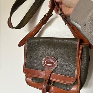 Dooney & Bourke Green and Brown Crossbody Bag